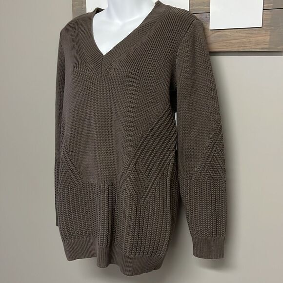 Athleta Repreve Teton V-neck Relaxed Sweater- Small - Picture 2 of 16